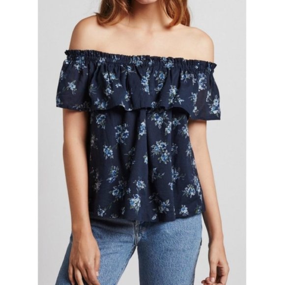 Current Elliot Off the Shoulder Floral Top - Picture 1 of 8